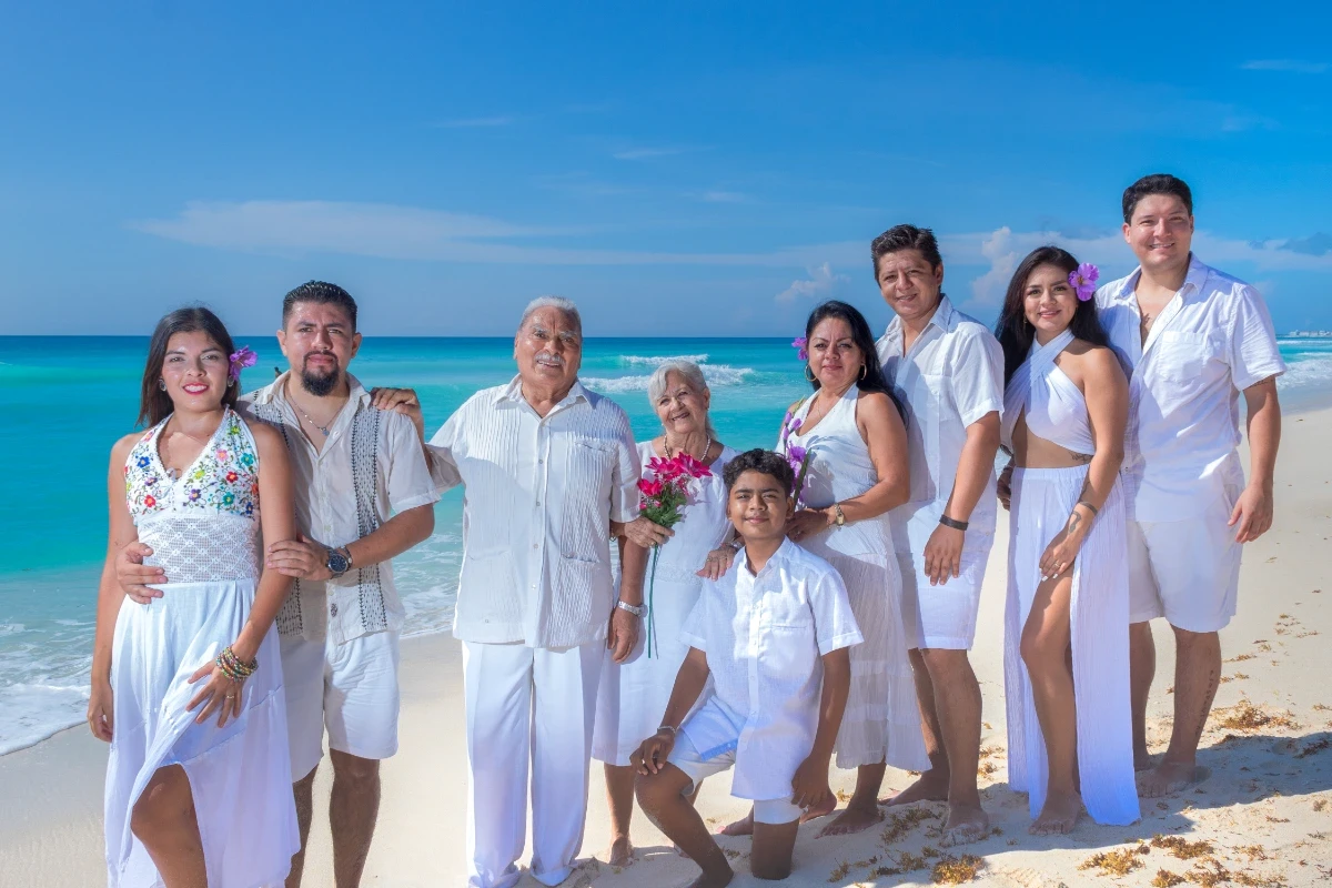 Fotografía familiar grupal